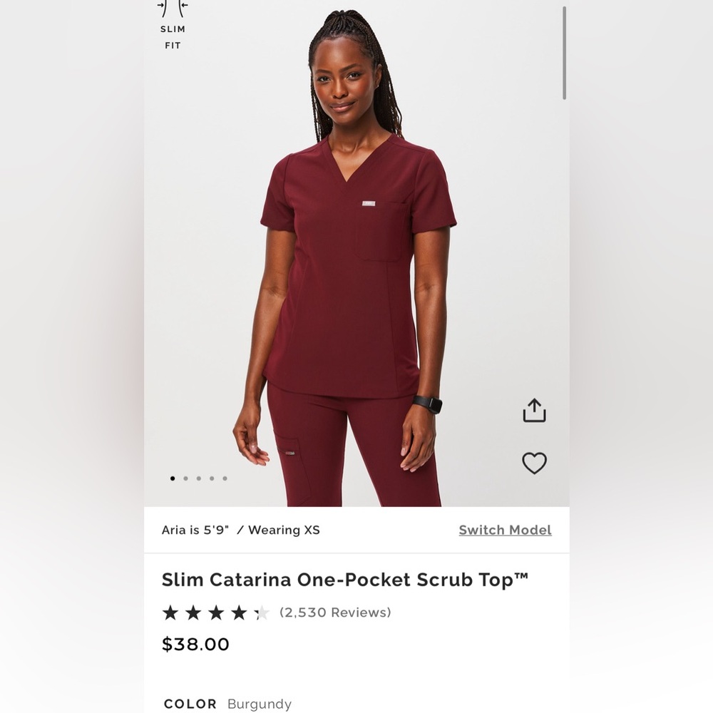 Women’s figs scrub top - slim Catarina